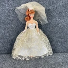Vintage 1997 Barbie Wedding Bride 1958 Reproduction Doll With Accessories Mattel