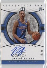 2019-20 Panini National Treasures Apprentice Ink 37/99 Darius Bazley Auto 5xx