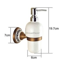 Vintage Brass Bathroom Accessories Kit Ceramic Wall Mounted Towel Rail Holder BA