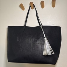 Black Silver Victorias Secret Large Tote Bag Limited Edition New