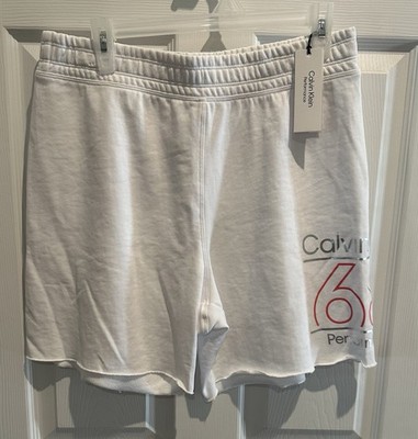 Calvin Klein Performance Women's White High-Rise Shorts Sz M New