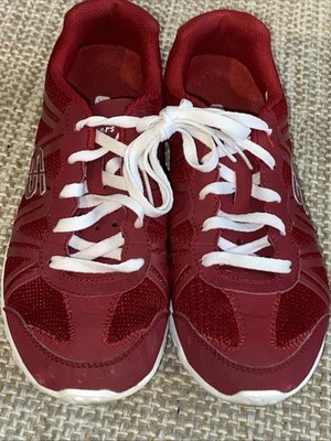 Skechers Flex 22141-RDW Trainers Womens 8 Red White Athletic Running Shoes