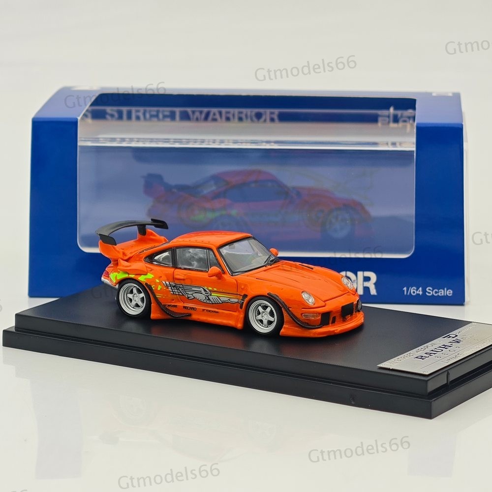 1/64 SW Porsche 993 RWB Orange Speed and Furious Diecast Model Car