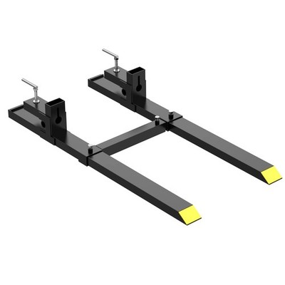 4000Lbs Clamp On Pallet Forks 60'' F/ Tractor Loader Bucket Adjustable Stabilize