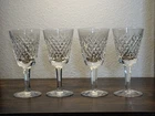 Waterford Crystal Ireland Vintage Alana 6 7/8" Water Goblet Glasses Set Of 4