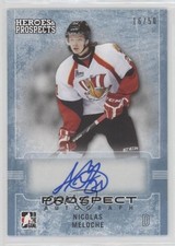 2014 ITG Heroes and Prospects Prospect Blue 16/50 Nicolas Meloche #66 Auto ru4