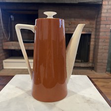 Vintage Ironstone Coffee Pot Harmony House Choral Leaves Pitcher Japan