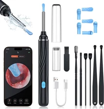 Ear Wax Removal Tool with Camera, 1080P HD, 6 LED Lights, Ear Picks Set