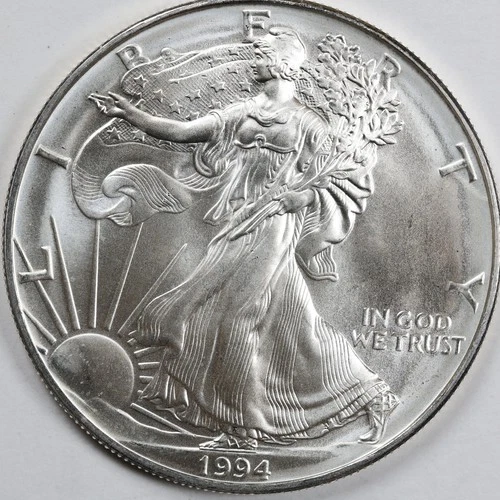 1994 American Silver Eagle (BU) - AUTHENTIC - In a Capsule to Protect It!