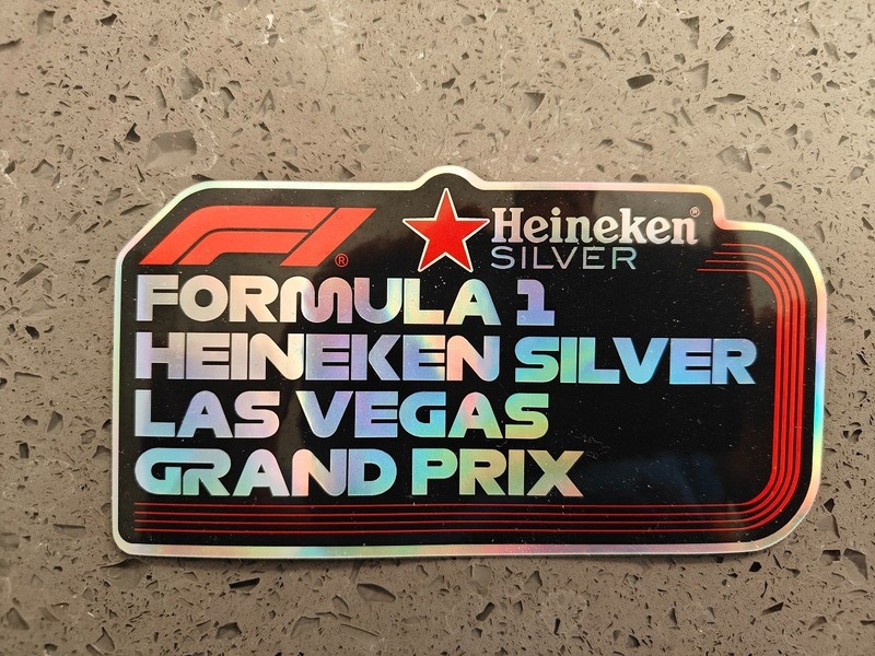 Formula One Heineken Silver Las Vegas Grand Prix Racing Decal Sticker F1