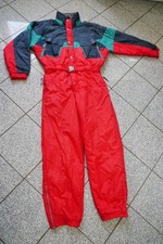 Vintage, Herren Nylon Skioverall „Etirel“ Rot-Grün-Schwarz, Gr. 54