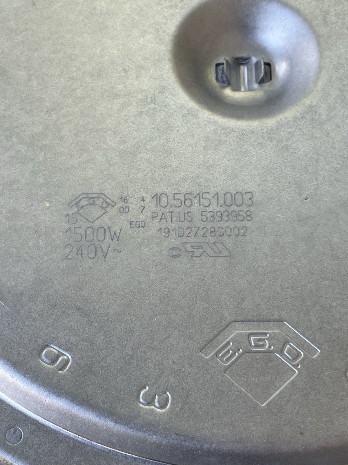 WB30T10067 GE Monogram Center Radiant Element Assembly Surface Burner 1500W, OEM