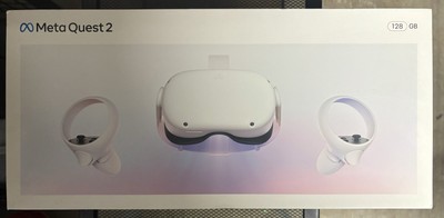 Oculus Meta Quest 2 128GB VR All In One Headset White & Insignia Charge Station