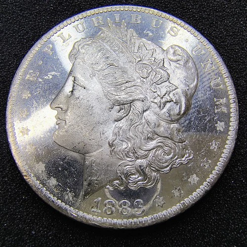 1883-O Morgan Silver Dollar - New Orleans - Unc. Det. - Scratches - Deep Mirror!
