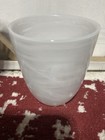 White Swirl Art Glass Drink Ware/Votive Candle Holder 4 Inches Tall — photo 6