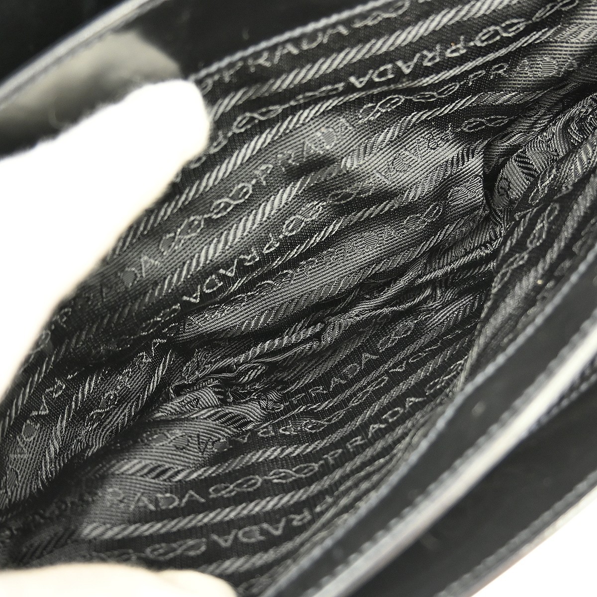 BUYIT Prada Black Leather Shoulder Bag B6568 NQ03687 thumbnail 7