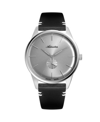 ADRIATICA Men Quartz Casual Watch Classic Dress Silver color Dial Waterproof Rou