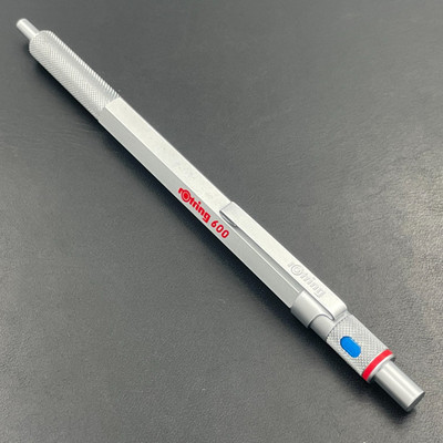 Vintage rOtring 600 Ballpoint Pen Silver 4-Color Ink Indicator Old Model Rare