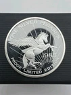1985 Pegasus Gold Corp. Little Rockies Montana 1 oz .999 Fine Silver Proof Round
