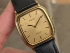 1995 SEIKO Dolce 5E31-5B30 Gold Dial Quartz Men's Watch Vintage 28mm