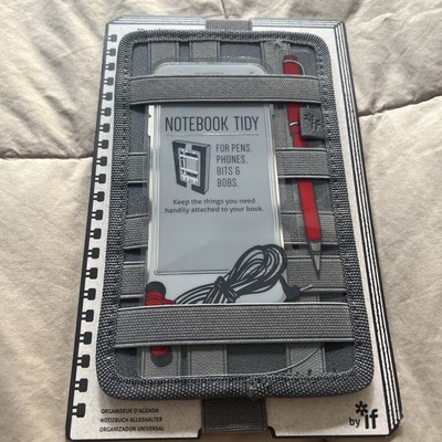 NEW Bookaroo Notebook Tidy - (Phone Holder, Pen, Ear Buds, Etc) Charcoal