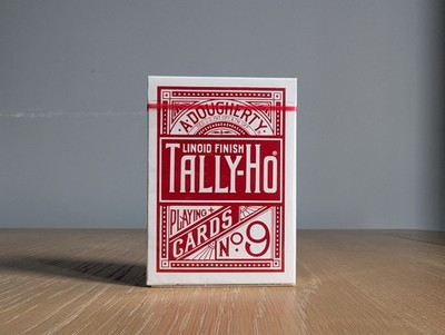 Tally-Ho Poker Nr. 9 Spielkarten - Red Fan Back | Sealed Deck | Classic Design