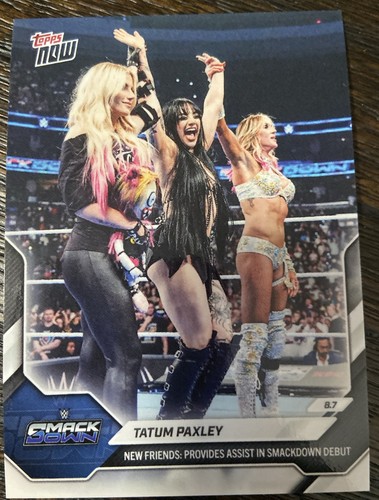 2026 WWE Topps Now Tatum Paxley Sackdown Debut #87 Charlotte Flair Alexa Bliss