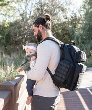 Bolsa de Pañales Táctica 40L Resistente Estilo Militar Bebé Molle Mochila Negra Nueva