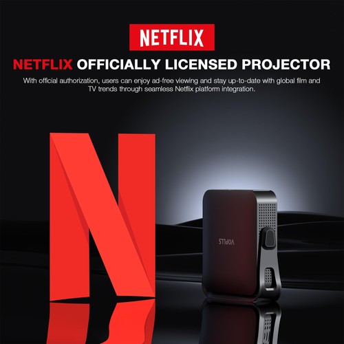 【Thinnest & Netflix-Licensed Projector】Smart Mini Projector with WiFi and Blu... - Picture 6 of 7