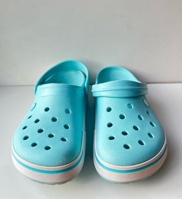 Crocs Unisex Clogs Light Blue Shoes Women's Size:11W Men s Size:9M  Pre-owned