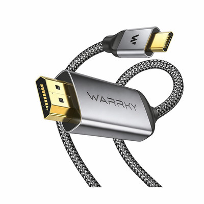 Warrky  2 Pcs USBC to HDMI Cable 4K 60Hz Anti-Interference Gold-Plated Plugs 6FT