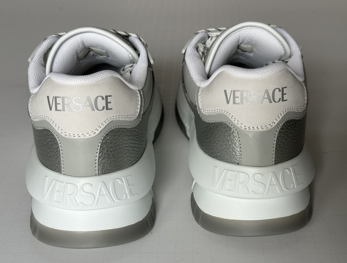 Versace Odissea Men’s Leather White/Gray Sneakers 8 US (41) 1015437 IT NIB $950 Versace Versace Odissea Men main image 3