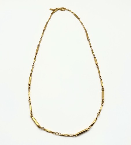 1998 Nikken Therapy Magnetic Multi Faceted Gold Toned Necklace 22”