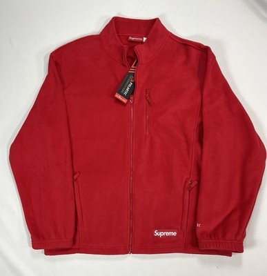 Supreme/Polartec Zip Fleece Jacket Large New Red FW22