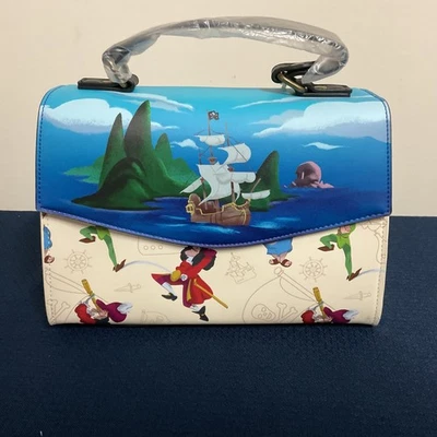 ⚓️ LOUNGEFLY DISNEY PETER PAN CAPTAIN HOOK PIRATE SHIP CROSSBODY BAG NWT! ⚓️ - Photo 1/4