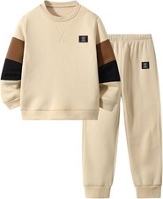 2 Pcs Boys Hooded Sweatshirt Pants Set Hoodie for 7-8 Years