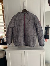 Tommy Hilfiger Boys Fleece Lined Hooded Jacket Size L 14-16 - Steel Grey