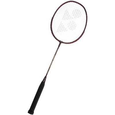 Dark Red Badminton Racquet with Graphite Frame