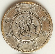 1840 Love Token Seated Liberty Dime - Engraved Design/Letter B - LT45