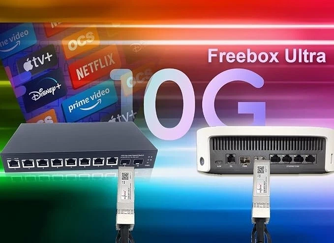 Unmanaged 10Gb Switch 2 Ports SFP+ 8x RJ45 2.5G Plug & Play Freebox Livebox NAS - Image 4 of 4