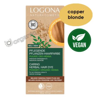 Logona Bio natürliche kupferblonde Kräuterhaarfarbe 100g chemiefrei
