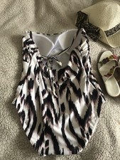 Swim Costume With Tie Neck Strap  Padded Bra, Lovely Print, Feel Glamorous 