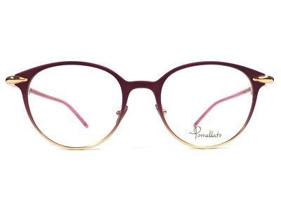 Pomellato Eyeglasses Frames PM0055O 003 Purple Gold Transparent Pink 50-19-140