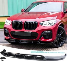 Fits Bmw M Sport X3 G01 X4 G02 Front Bumper Splitter Lip Gloss Black 2018-2021