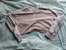 Adidas Orginals Mauve Pink Crop Sweatshirt Women Size Small