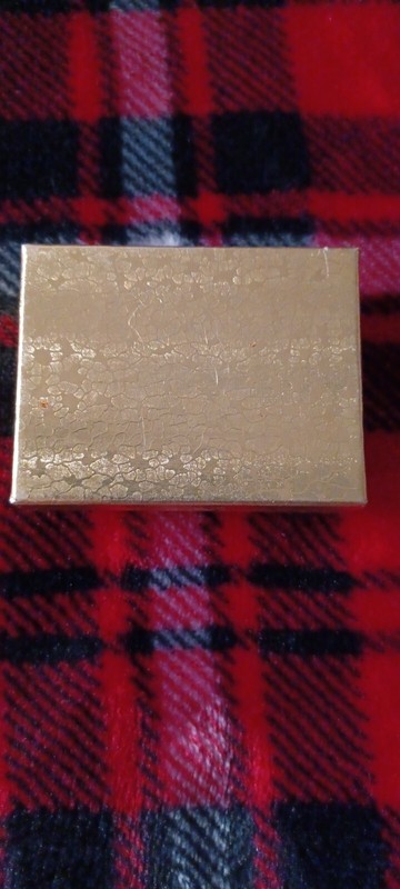 Small Golden Cardboard Rectangular Jewelry Box floral funkyprint 2 1/2 x 2 x 1