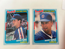 (2) 1989 FLEER BASEBALL'S EXCITING STARS DAVID CONE # 8 & MARK GRACE # 17