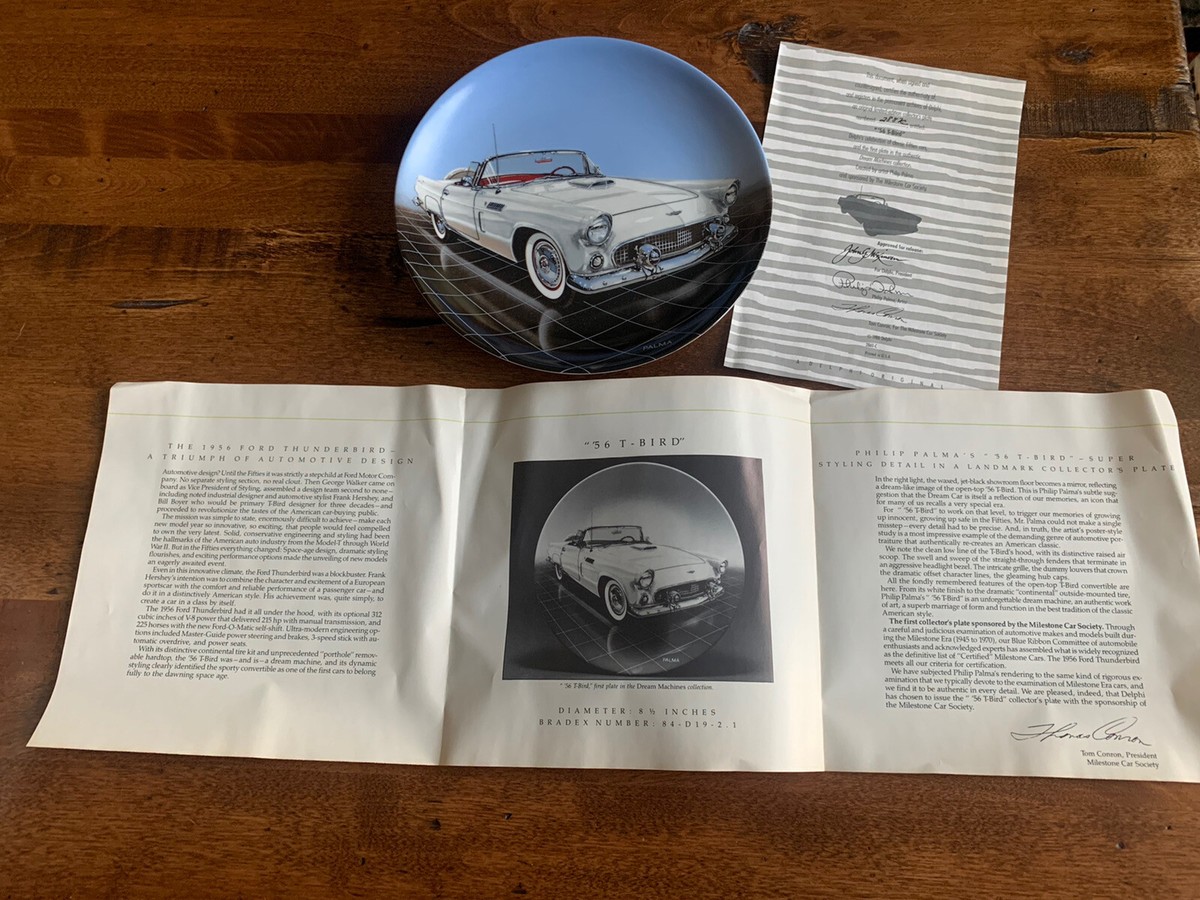 Delphi '56 T-Bird Car Collectors Plate - Dream Machines Collection