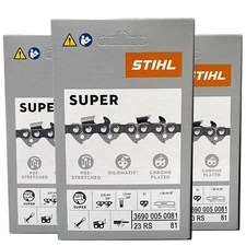 23RS 81 DL 3 pcs x STIHL .325″ 1.3 mm Chain for 20"/50 cm bar OEM 3637 005 0081