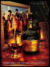 1982 Courvoisier Cognac of Napoleon Vintage PRINT AD Champagne Warm Atmosphere